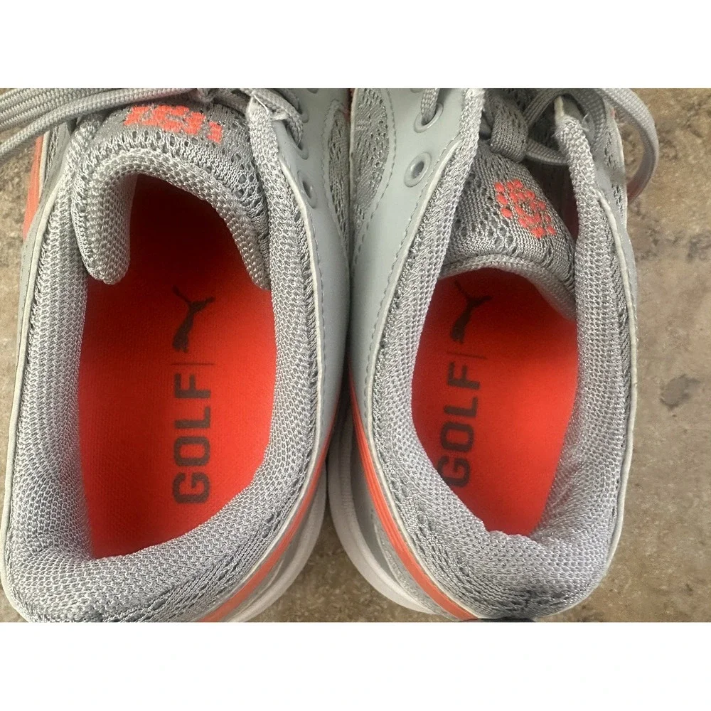 Puma Biofly Mesh Womens Golf Shoes Gray Orange Size 9 18867304 Waterproof